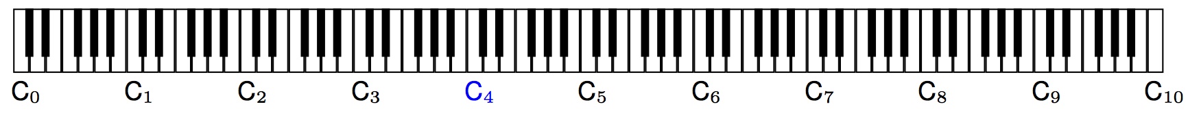 Select a musical pitch from the pull-down menu