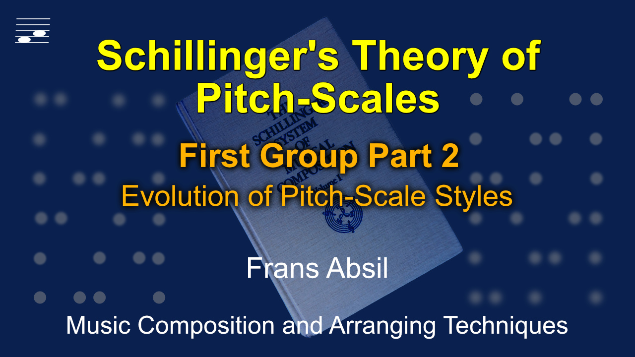 YouTube thumbnail for the Schillinger Pitch-Scales First Group Pt 2 video tutorial