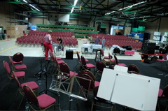 Stage and seats getting into shape (30/05/08, photo: Nico Komen)