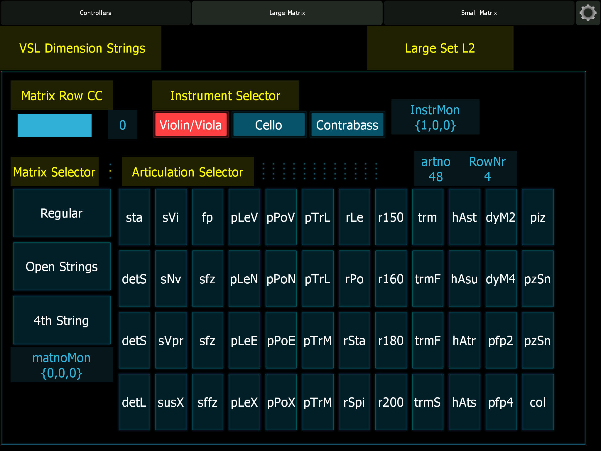 Lemur Controller for VSL Dimension Strings library