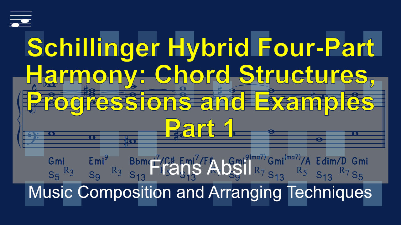 YouTube video tutorial Schillinger Hybrid 4-Part Harmony, Part 1