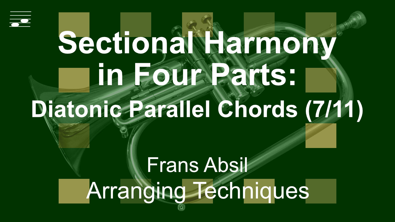 YouTube thumbnail for Sectional Harmony in Four Parts: Diatonic Parallel Chords YouTube thumbnail for the video tutorial Sectional Harmony in Four Parts: Diatonic Parallel Chords
