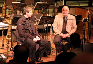 Vince Mendoza en Peter Erskine (Foto: Pedro Eijbergen)